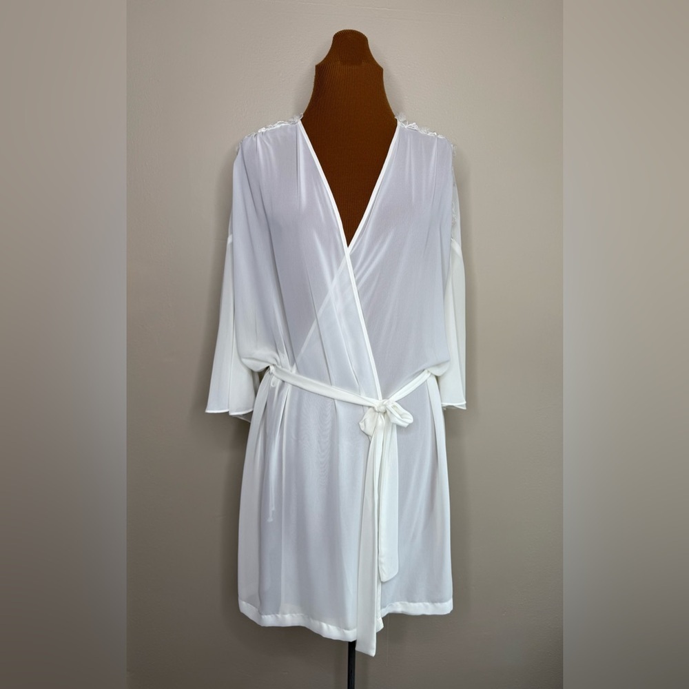 Alexandra Nicole Sheer Kimono Style Wrap Around Robe Size XL